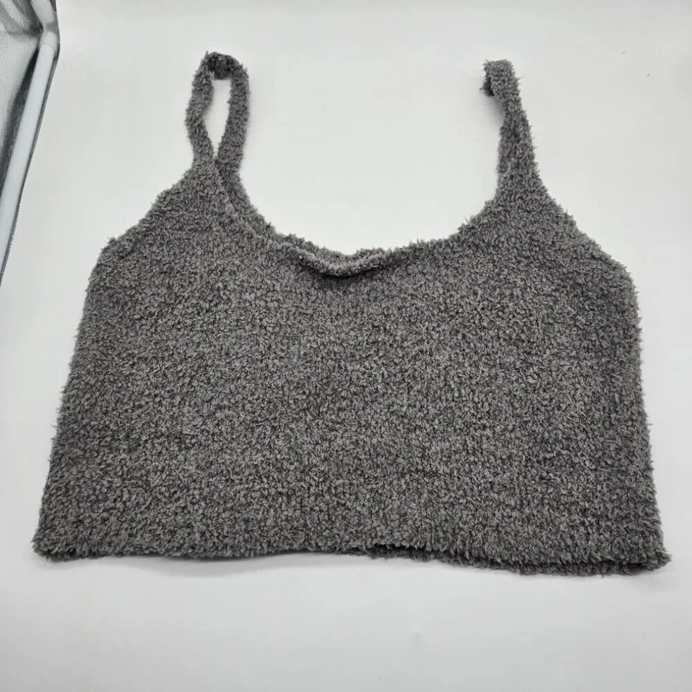SKIMS Cozy Knit Plush Lounge Tank Gray Plus Size 4X 5X